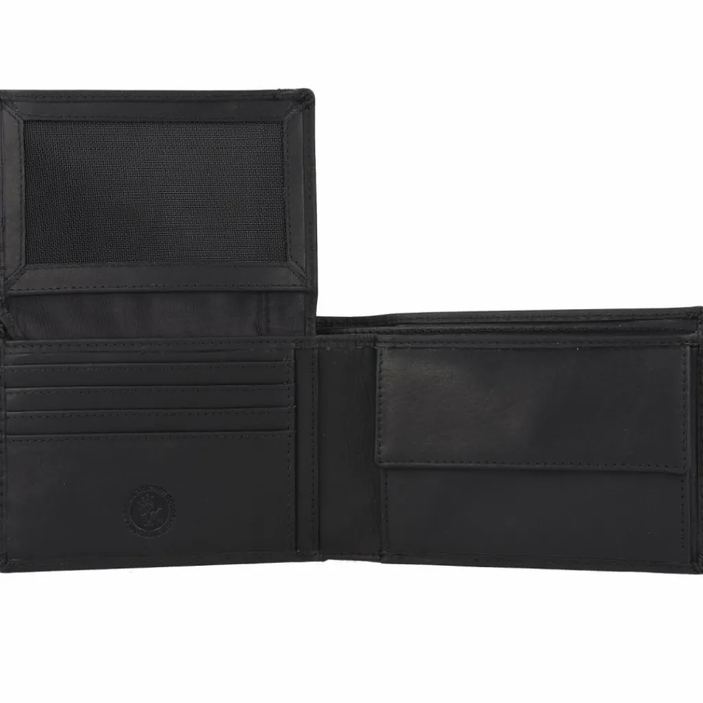 Greenburry Pure Geldbörse RFID Schutz Leder 12.5 cm black