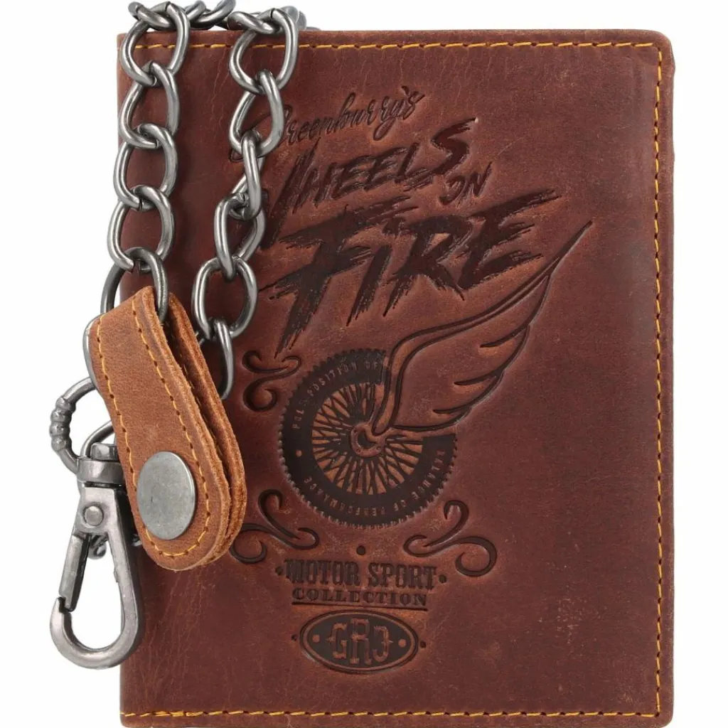 Discount Greenburry Racing Collection Richmond Geldbörse RFID Leder 10 cm braun