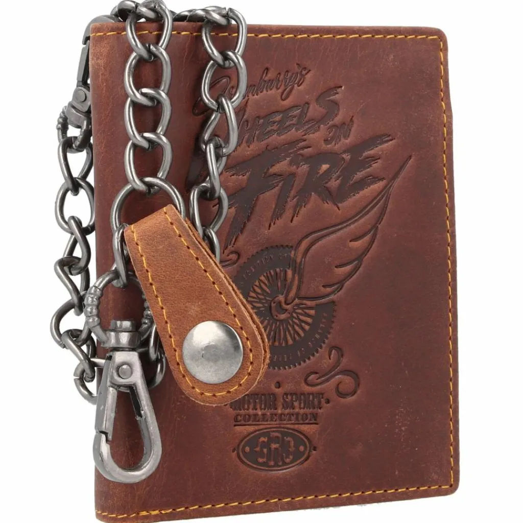 Discount Greenburry Racing Collection Richmond Geldbörse RFID Leder 10 cm braun