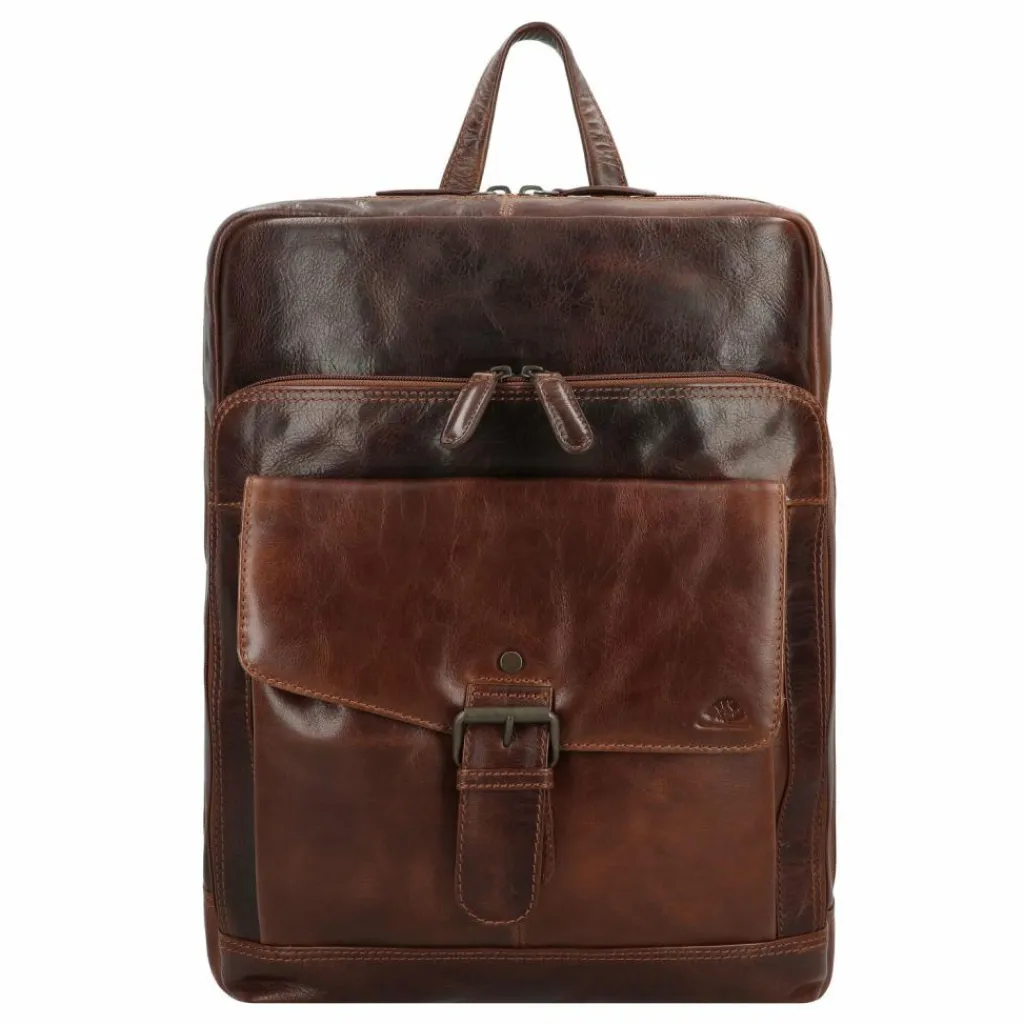 Greenburry Rugged Business-Rucksack Leder 39 cm Laptopfach