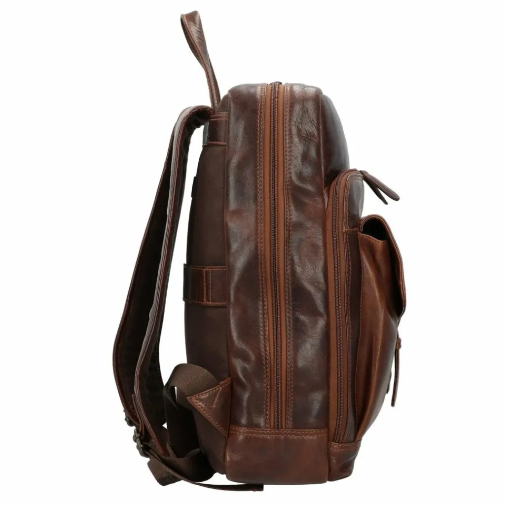 Greenburry Rugged Business-Rucksack Leder 39 cm Laptopfach