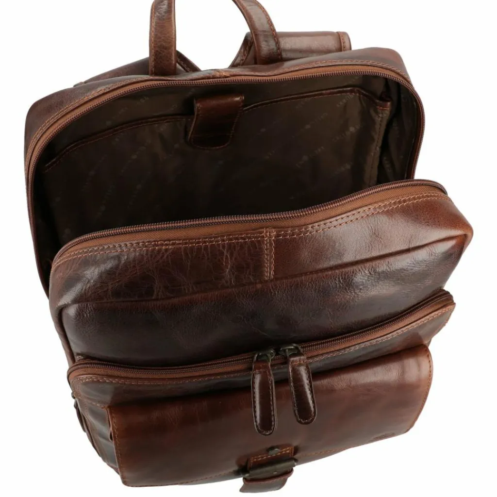 Greenburry Rugged Business-Rucksack Leder 39 cm Laptopfach