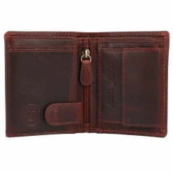 Greenburry Herrengeldbörsen Hochformat<Rugged Geldbörse RFID Schutz Leder 8.5 cm brown