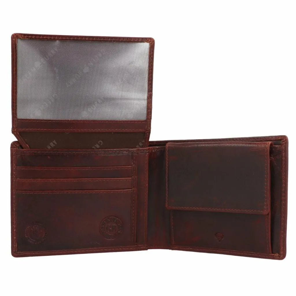 Best Greenburry Rugged Geldbörse RFID Schutz Leder 12.5 cm brown