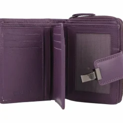 Greenburry Damengeldbörsen Hochformat<Spongy Geldbörse Leder 9,5 cm purple