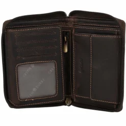 Herren Greenburry Tornado Geldbörse RFID Schutz Leder 10 cm