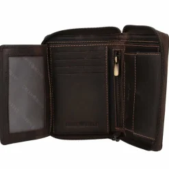 Herren Greenburry Tornado Geldbörse RFID Schutz Leder 10 cm