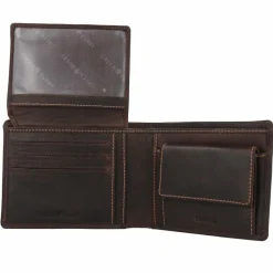 Greenburry Herrengeldbörsen Querformat<Tornado Geldbörse RFID Schutz Leder 13 cm teak brown