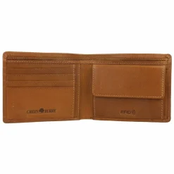 Outlet Greenburry Tornado Geldbörse RFID Schutz Leder 12 cm peanut brown