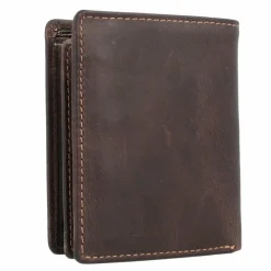 Greenburry Herrengeldbörsen Hochformat<Tornado Geldbörse RFID Schutz Leder 9 cm teak brown