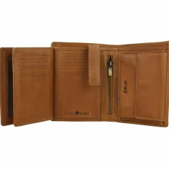 Clearance Greenburry Tornado Geldbörse RFID Schutz Leder 10 cm peanut brown