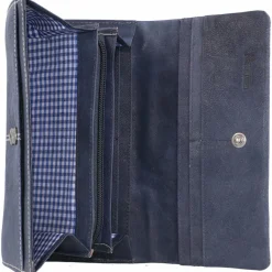 Greenburry Damengeldbörsen Querformat<Tumble Nappa Geldbörse Leder 19 cm navy blue