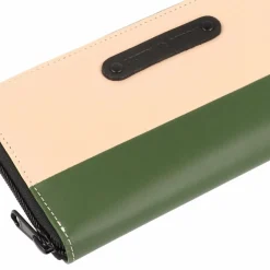 Outlet Greenburry Upcycled Tarpaulin Geldbörse 19 cm beige-olive