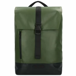 Best Greenburry Upcycled Tarpaulin Daypack 45 cm Laptopfach olive-black