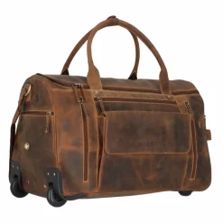 Outlet Greenburry Vintage 2 Rollen Reisetasche Leder 32 cm braun