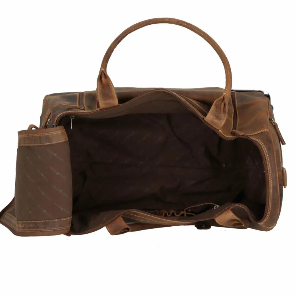 Outlet Greenburry Vintage 2 Rollen Reisetasche Leder 32 cm braun