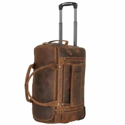 Outlet Greenburry Vintage 2 Rollen Reisetasche Leder 32 cm braun