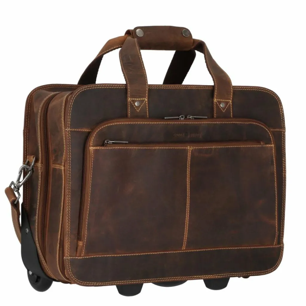 Greenburry Laptoptaschen|Businesstrolleys Mit Laptopfach<Vintage 2 Rollen Businesstrolley 33 cm Laptopfach braun