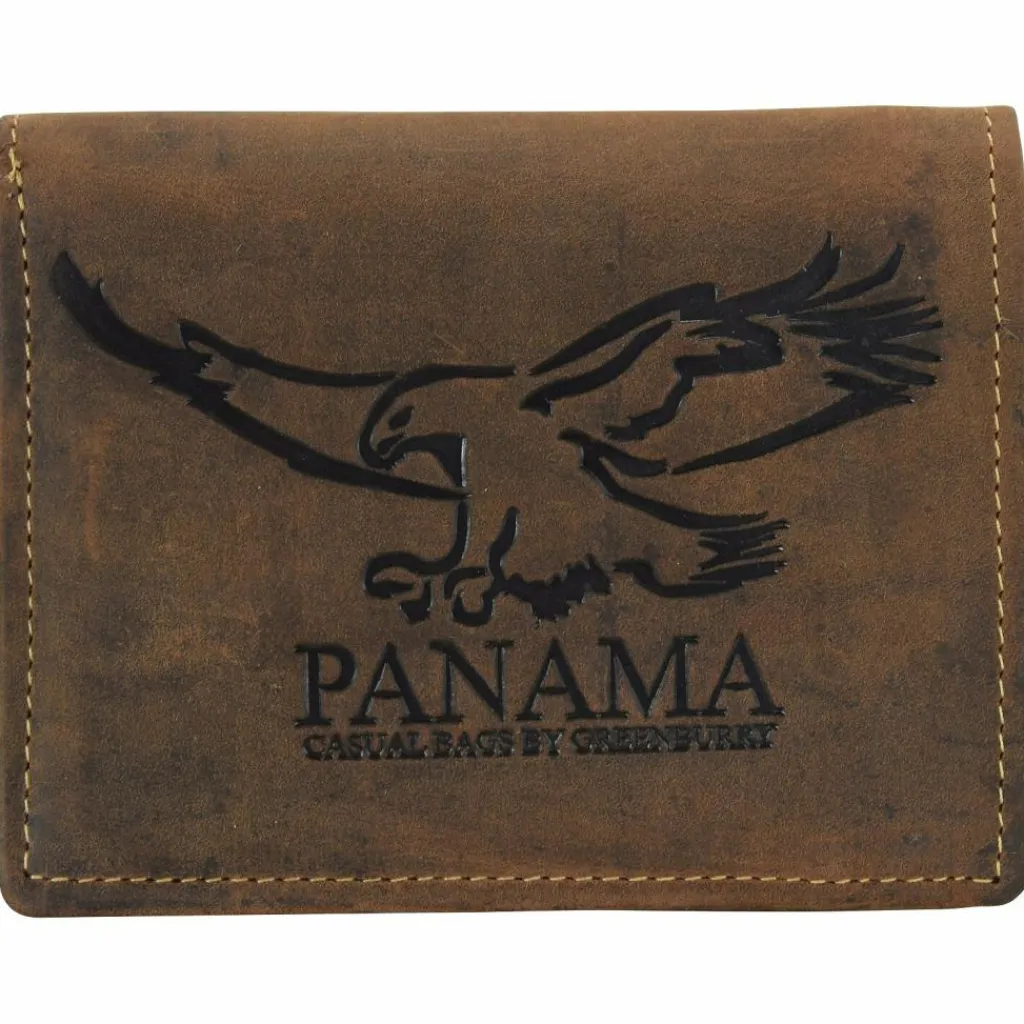 Greenburry Herrengeldbörsen Hochformat<Vintage Adler Geldbörse Leder 9,5 cm braun