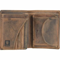 Greenburry Herrengeldbörsen Hochformat<Vintage Adler Geldbörse Leder 9,5 cm braun