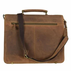 Greenburry Vintage Aktentasche Leder 40 cm Laptopfach