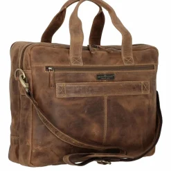 Greenburry Vintage Aktentasche Leder 42 cm Laptopfach