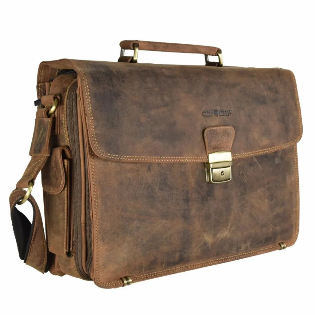 Greenburry Laptoptaschen|Aktentaschen<Vintage Aktentasche Leder 40 cm Laptopfach braun