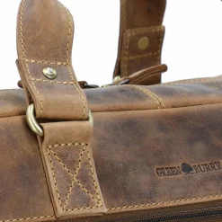 Outlet Greenburry Vintage Aktentasche Leder 43 cm Laptopfach brown