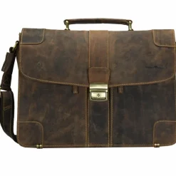 Best Greenburry Vintage Aktentasche Leder 38.5 cm brown