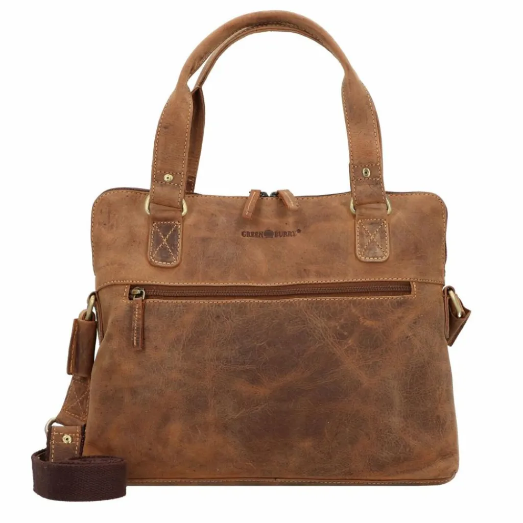 Greenburry Vintage Aktentasche Leder 37 cm Laptopfach