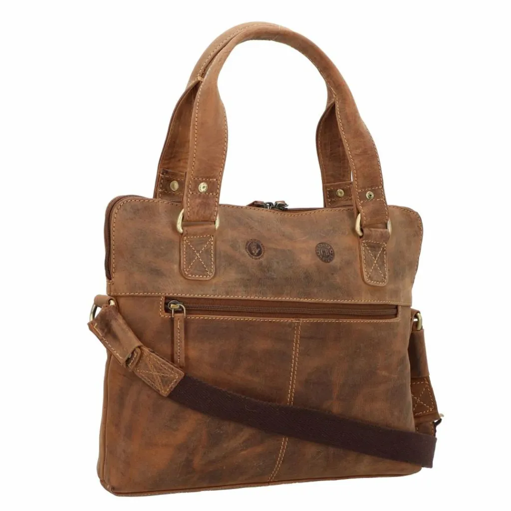 Greenburry Vintage Aktentasche Leder 37 cm Laptopfach