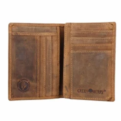 Clearance Greenburry Vintage Ausweisetui RFID Leder 9 cm braun