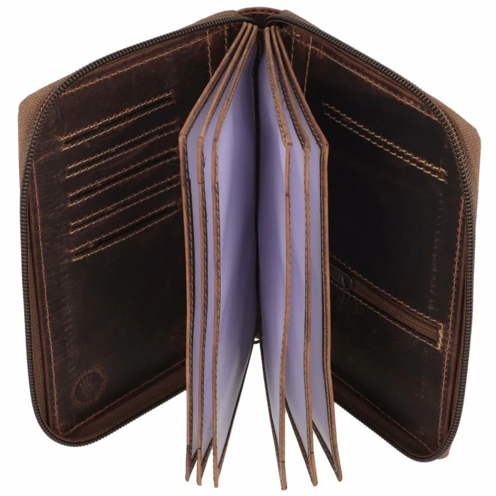 Greenburry Ausweisetuis<Vintage Ausweisetui Leder 9.5 cm brown