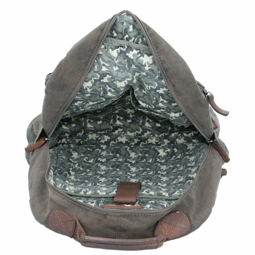 New Greenburry Vintage Aviator Rucksack 43 cm Laptopfach khaki
