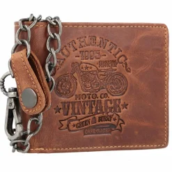 Herren Greenburry Vintage Cafe-Racer Geldbörse RFID Leder 12 cm