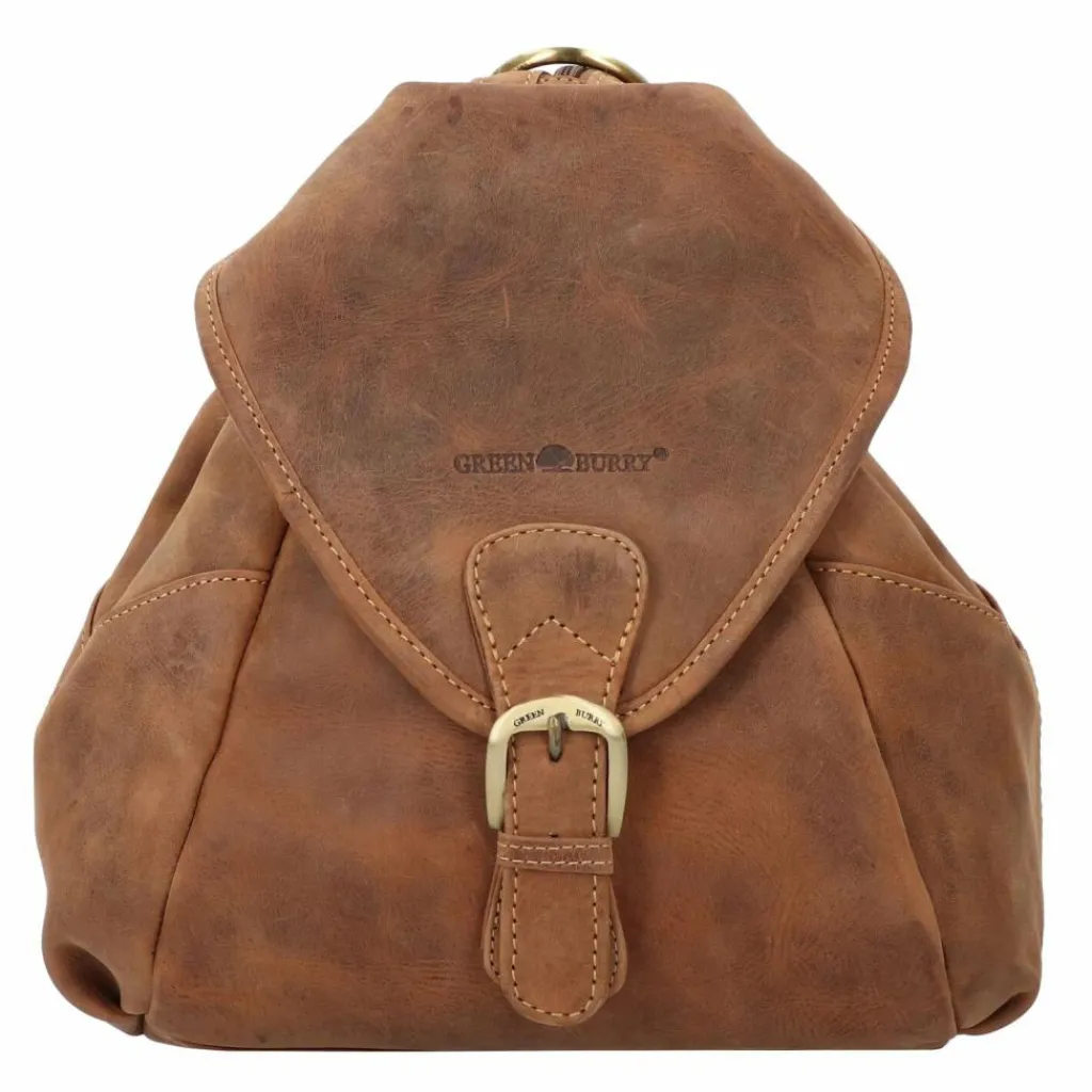 Greenburry Vintage City Rucksack Leder 28 cm braun