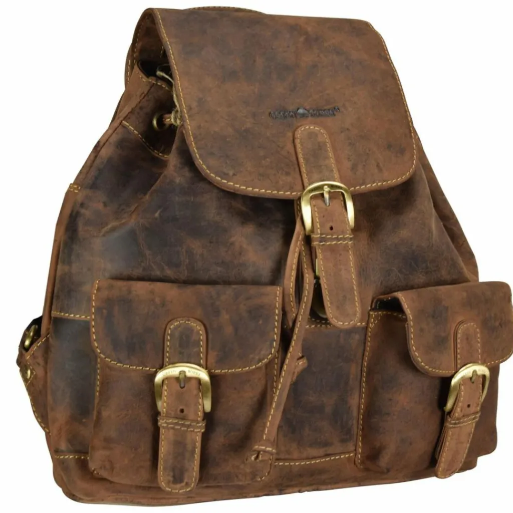 Greenburry Lederrucksäcke|City Rucksäcke<Vintage City Rucksack Leder 35 cm braun
