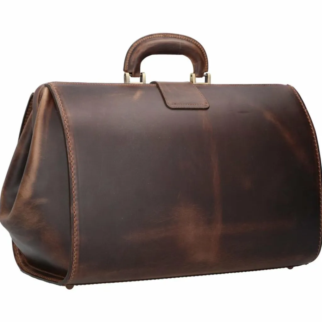 New Greenburry Vintage Doktorkoffer Leder 41 cm teak-brown