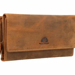 Greenburry Damengeldbörsen Querformat<Vintage Geldbörse Leder 18 cm brown