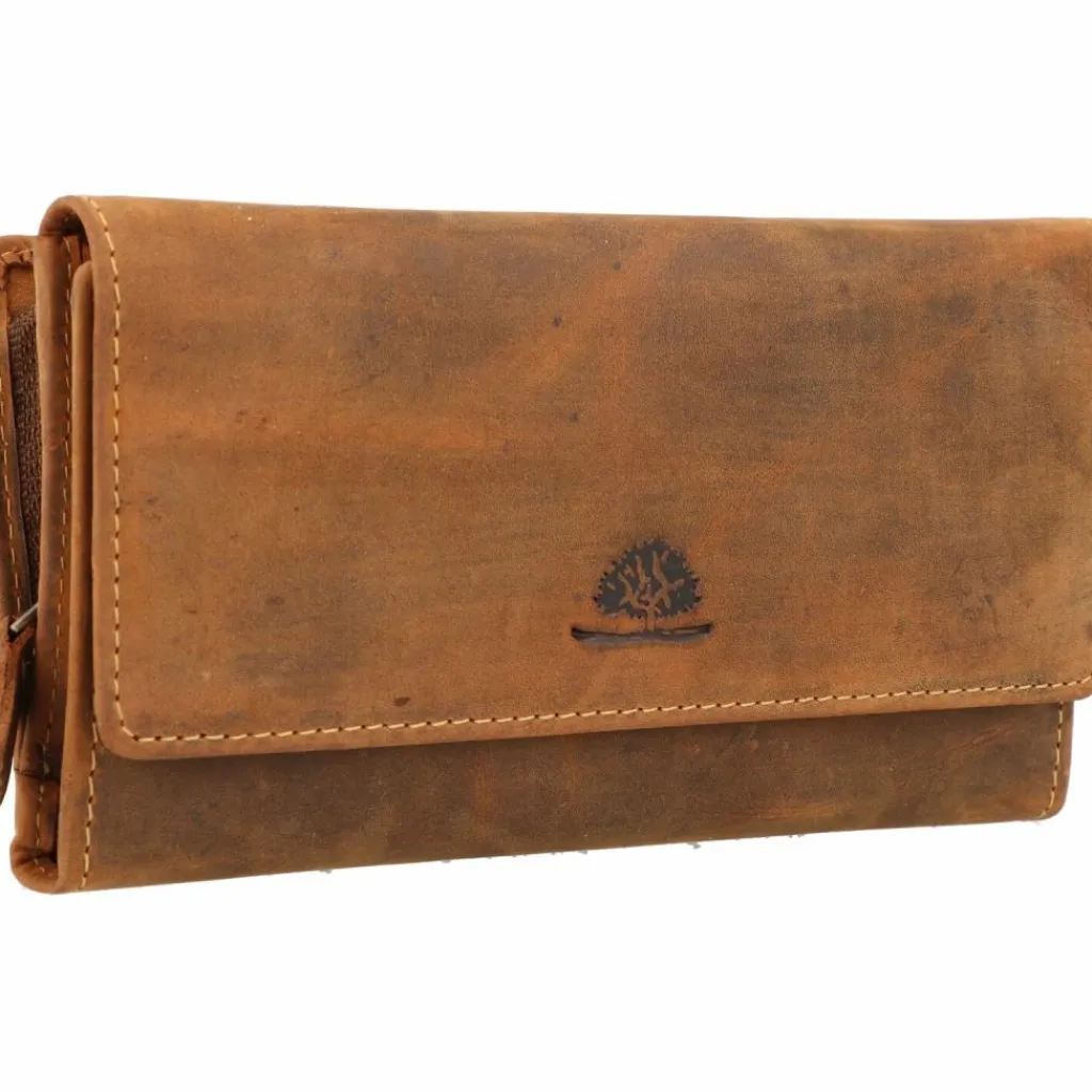 Greenburry Damengeldbörsen Querformat<Vintage Geldbörse Leder 18 cm brown