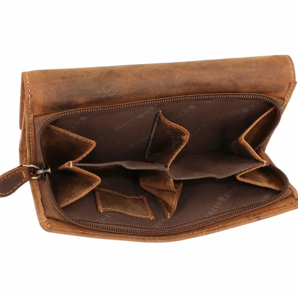 Greenburry Damengeldbörsen Querformat<Vintage Geldbörse Leder 18 cm brown
