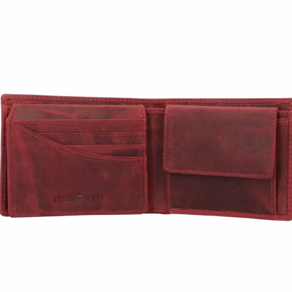 Sale Greenburry Vintage Geldbörse Leder 13 cm rusty red