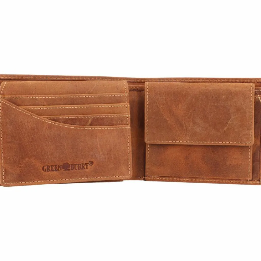 Greenburry Herrengeldbörsen Querformat<Vintage Geldbörse Leder 12 cm schütze