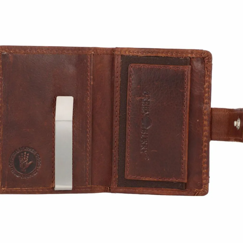 Greenburry Herrengeldbörsen Hochformat|Damengeldbörsen Hochformat<Vintage Geldbörse RFID Leder 7 cm cognac