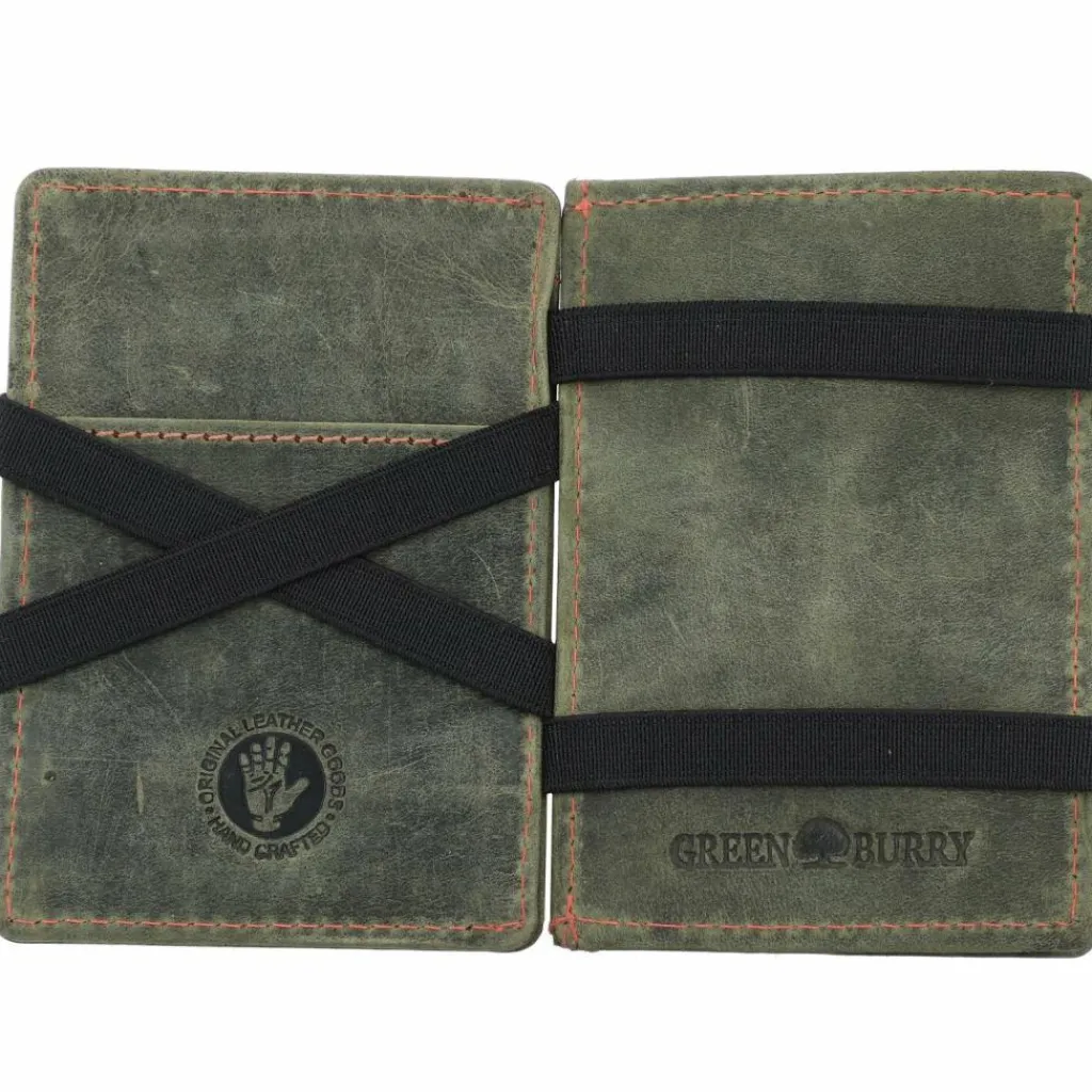Discount Greenburry Vintage Geldbörse Leder 7.5 cm bottle green