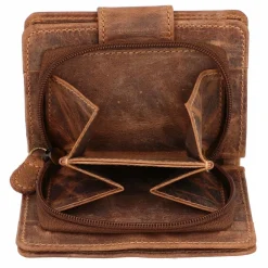 Greenburry Damengeldbörsen Hochformat<Vintage Geldbörse Leder 12,5 cm brown