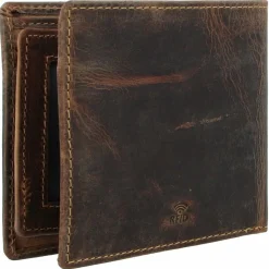 Discount Greenburry Vintage Geldbörse RFID Leder 12,5 cm braun