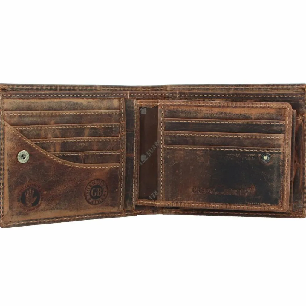 Discount Greenburry Vintage Geldbörse RFID Leder 12,5 cm braun