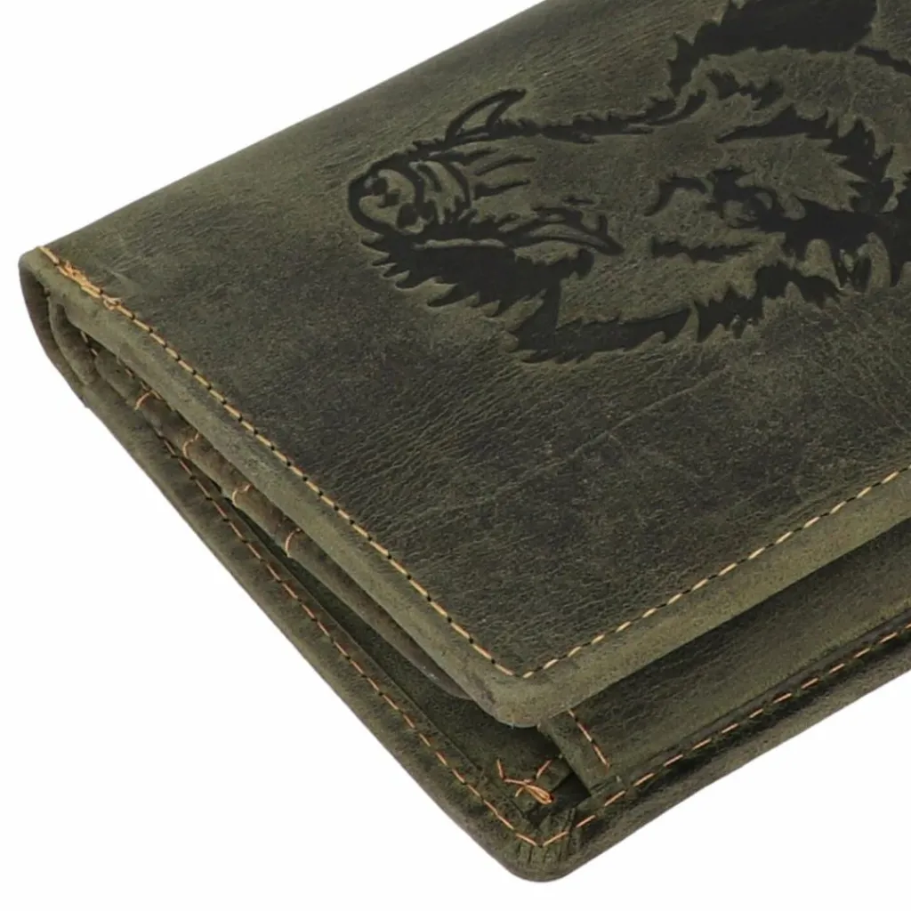 Greenburry Herrengeldbörsen Querformat<Vintage Geldbörse Leder 9.5 cm wild boar