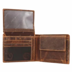 Herren Greenburry Vintage Geldbörse mit Fisch-Prägung Leder 12 cm